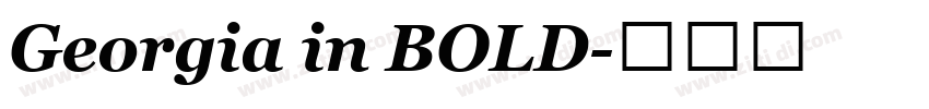 Georgia in BOLD字体转换